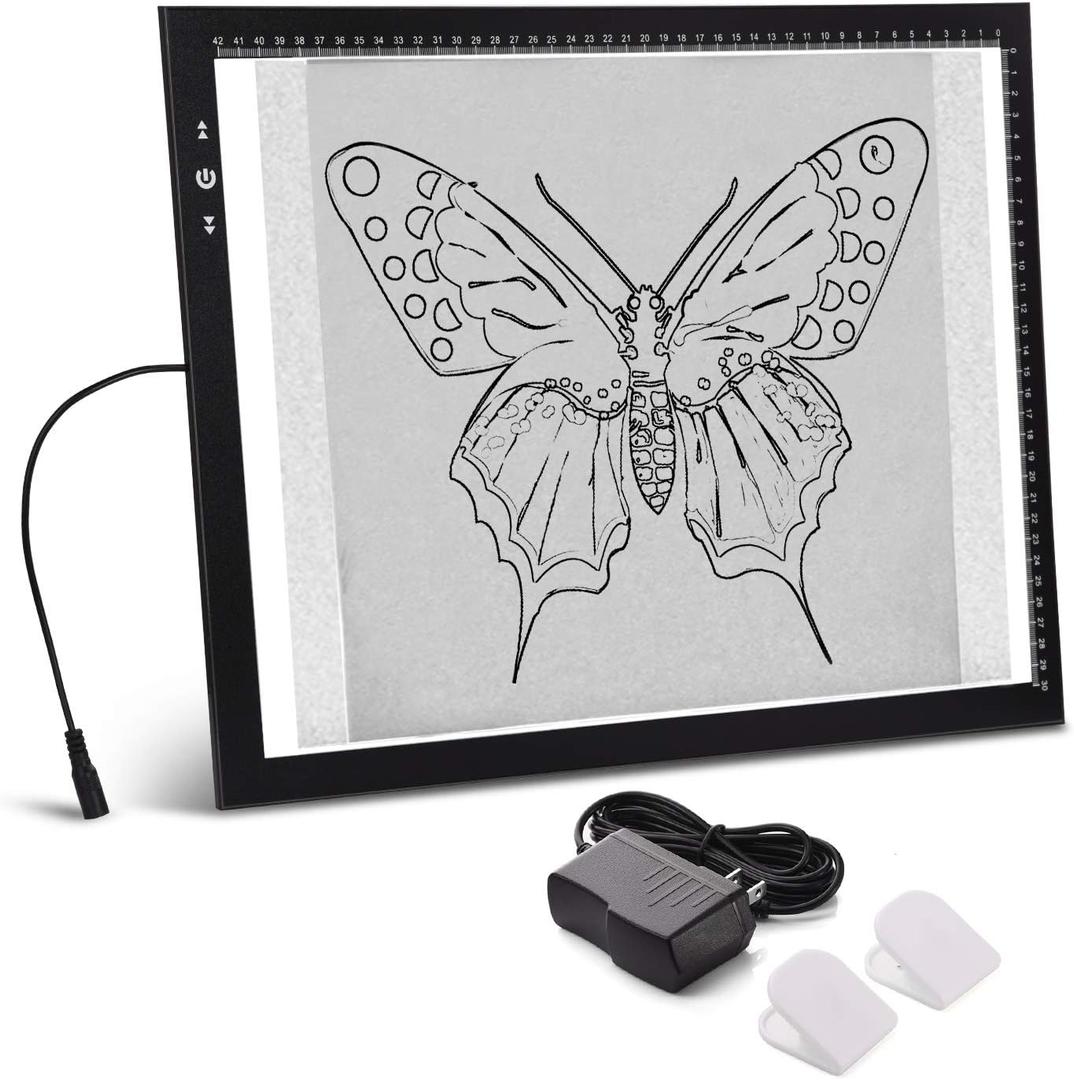 HSK A3 LED Artist tracing Light Box Copy Table, Adjustable High Brightness Light Pad for Tatto Drawing, Sketching, Animation,Diamond Painting Accessories