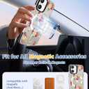 Toycamp for iPhone 16 Plus Case Compatible with Magsafe - Cute Design 360 Magnetic Ring Holder Stand Kickstand Funny Watercolor Flower Girly Pretty Fashion TPU Phone Covers for Women Tenn Girls