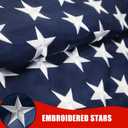 American Flag 3x5 Ft, 4 Brass Grommets US Flags - Embroidered Stars, Sewn Stripes, Heavy Duty Durable Outdoor US Flags - Hanging US Flags for Room/Indoor/Wall American Flag