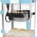 West Bend Stir Crazy Movie Theater Popcorn Popper, Gourmet Popcorn Maker Machine with Nonstick Popcorn Kettle, Measuring Tool and Popcorn Scoop for Popcorn Machine, 4 Qt., Blue