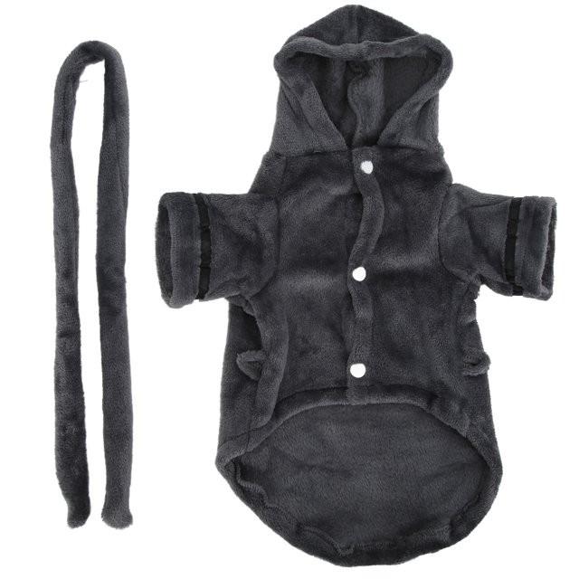 Dog Nightwear, Plush Comfortable Keep Warm Pet Bathrobe Soft For Cats For Puppy, Size M