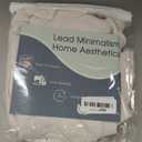 Natural Cream Pinch Pleat Linen Curtains 45 Inch Long for Kitchen Pleated with Hooks Back Tab Light Filtering Boho Farmhouse Short Semi Sheer 45 Inch Cafe Curtain for Dining Room RV Small Window (40"W x 45"L (Pack of 2))