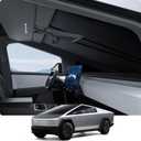 BASENOR 2024 2025 2026 Tesla Cybertruck Windshield Sunshade [Nano Ice Crystal Cooling] Folding Front Window Sun Shade Block UV Full Cover [No Gaps] Heat Protection Visor for Cybertruck Accessories