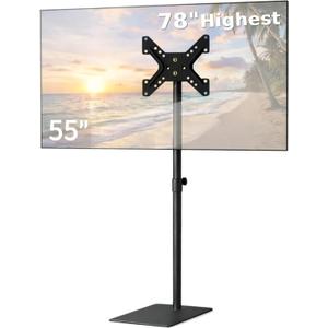 Japard Extra Tall TV Monitor Floor Stand 19-55 inch VESA 75x75 200x200 Max
LCD LED Panel Loadable 33 lbs, 360 Degree Rotating 6 Height Adjustable 49-78 inch Upgraded Cable Management