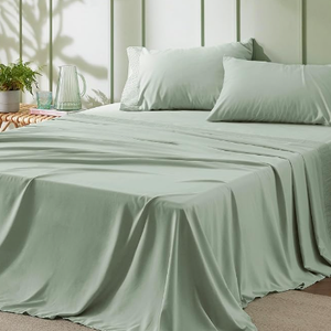 Bedsure Full Size Bed Sheets - 4 Pieces Soft Full Sheet Set - Breathable & Cooling - Hotel Luxury - Easy Care Polyester Microfiber Bedding for Women, Men, Sage Green