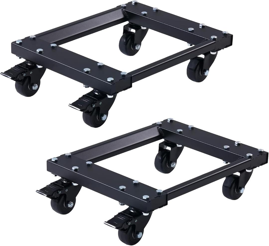 BVGBUK Heavy Car Dolly Set of 2, Heavy Duty Wheel with Brake, Total Weight 3000 LBS, Double ramp Design for Moving Cars, Trucks, Trailers, Motorcycles, and Boats