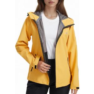 LAZAWG Rain Jacket Women Rain Coat with Hood Lightweight Breathable Waterproof Raincoat for Hiking Outdoor Travel, XL