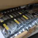 Telescoping Ladder&Ladder Stabilizer, 17.5 FT Aluminum Portable Extension Ladder w/Hooks, Stabilizers& Wheels, Heavy Duty 330lbs Max Capacity -Silver