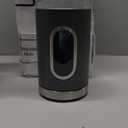 Zopeal 6 Pack Graphite Canisters Sets for Kitchen 50oz Stainless Steel Kitchen Canisters with Transparent Windows Flour Sugar Container Metal Jar Countertop Set for Coffee Tea Decorative