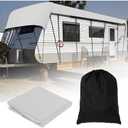 Class C RV Cover - 210D Oxford Cloth, Wind, Rain and Snow Proof, Waterproof Camper Cover, Grey - 6.5m3m (Gray)