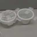 H.JSS WDJS 2 Cup Round Glass Food Storage Containers with Airtight Lids,18oz Round Glass Soup Container, BPA free food storage containers for Soup, Leftover. Microwave, Freezer, Dishwashe safe4pack