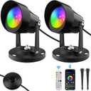 T-SUN Spot Lights Indoor, Led Spot Lights with Smart APP & Remote, Plant Spotlight Indoor Uplights, 16M Colors Floor Light Dimmable Music Sync Timer for Festival Party Tree Decor Home (2 Pack)
