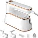 GIEBYIE Travel Steamer, Premium Travel Steamer for Clothes Portable in Travel Mini Size, 1300W Efficient Fast-Heating Travel Iron Mini with Steam, Delicate Iron Steamer Excellent for Trip (White)