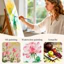 26-Piece Brush Set,Travel Watercolor Brushes, Includes Flat Brushes, Fan Brushes, Cat's Tongue Brushes, and Palette Knives.Suitable for Oil Painting and Watercolor Painting.