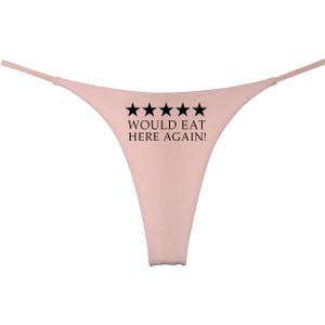 Would Eat Here Again 5 Stars Funny Womens Thong (pack of 1) (Large)