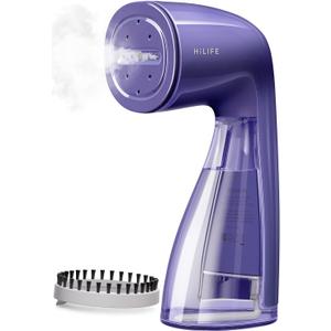 HiLIFE Steamer for Clothes, 1100W Clothes Steamer with Large 300ml Tank, Handheld Clothing Steamer, Fabric Wrinkle Remover, Portable & Compact Travel Size Garment Steamer ONLY FOR 120V (Purple) (9-Sapphire Purple)