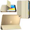 GtangCase for iPad(A16) 11th Generation 11 inch 2025, Slim Stand Protective Cover with Hard PC Translucent Back Shell Cover for iPad 10th Gen 2022, Support Touch ID, Auto Wake/Sleep (Gold)