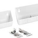 Rev-A-Shelf 11" Tip-Out Plastic Sink Trays for Kitchen and Bathroom Base Cabinet, Pack of 2 Pullout Vanity Shelf Home Organizer, White, 6572-11-11-52