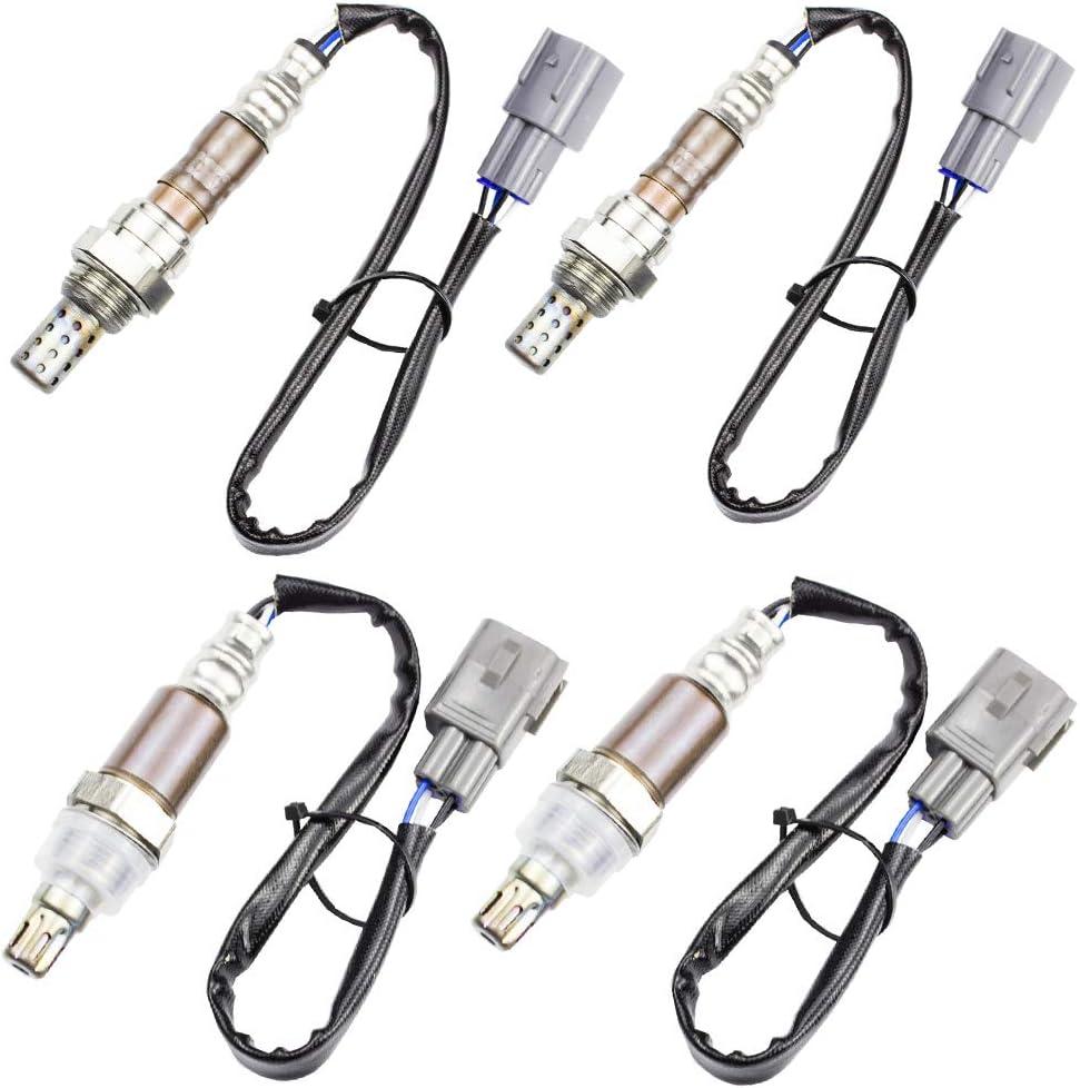 4x Air Fuel Ratio Oxygen O2 Sensor 1 & 2 for Toyota Tundra 2005 2006 4.0L 4.7L Upper Lower Upstream + Downstream
