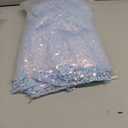 6 Pcs Iridescent Sequin Table Runner 12 x 72 Inch Mermaid Table Runner Glitter Sequin Sparkly Desk Cover for Wedding Birthday Party Ceremony Supplies Decor (Blue)