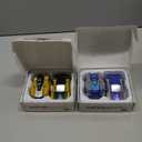 Aimery Collision Transforming Dinosaur Car Toy, 2 Magnetic Cars Convert into Dinosaur Toys,Dino Robot Toy, Boys Toys,Kids Toys, Party Birthday for Kids (Gold Blue)