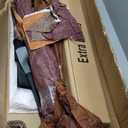 Bruntmor Grill Swing Campfire Cooking Stand BBQ Grill for Cookware & Dutch Oven Adjustable Collapsible Legs with Hooks & Accessories & Carrying Case Black