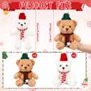 Hungdao 12 Pcs Valentine Bear Stuffed Animal Plush Toys Bulk 9.84 Inch Small Cute Bear with Heart Adult Gifts for Girlfriend Birthday Party Wedding Mother's Day