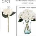 Kimura's Cabin 6pcs White Hydrangea Artificial Flowers Silk Fake Hydrangeas Faux Hydrangea Flowers with Stems for Wedding Bouquets Arrangement Home Table Centerpieces Baby Shower Party Decoration