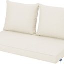 Outdoor Loveseat Cushion Set 46'' x 26'', Outdoor Deep Seat Cushions for Patio Furniture, Water Repellent Outdoor Seat Cushion and Couch Back Cushions for Bench, and Swing (Solid Beige)
