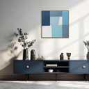 LEVERUP Abstract Photos Art Blue Wall Artwork Minimalist Printings Posters Modern Wall Decor for Living Room Bedroom Office 20×20 Inch Hallway Decorations