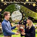 Gejoy Graduation Party Decoration 9 Inch Graduation Bear Grad Bear Bouquets Decor Class of 2026 with Bobo Balloon Table Centerpiece Graduate Gift Ideal for Her College Grad Party