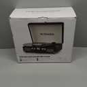 Vinyl Record Player 3-Speed Bluetooth Portable Suitcase Records Player with 2 Built-in Stereo Speakers, Belt-Driven Turntable for Vinyl Records, Support RCA Line Out, AUX Out (Brown)