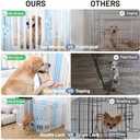 Dog Fence Pet Playpen Clear Puppy Cat Medium Small Play Pen Foldable Kennel Indoor Outdoor Whelping Box for Dogs with Gate (Blue + White, 12 Panels+1 Door)