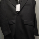 KARL LAGERFELD mens Side Buttons Top Coat (X-Large, Black)