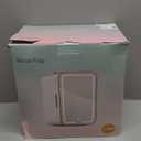 Mini Fridge for Bedroom, 6L/10 Can Skincare Fridge with Dimmable LED Light Mirror for Dorm & Office, Portable Cooler & Warmer Small Compact Refrigerator for Skincare, Makeup and Cosmetics, White