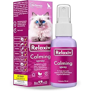 PurrBark Cats Calming Pheromone Spray & Calming Solution for Cats, Anti Anxiety Pet Products - Feline Calm Pheromones, Cats Reduces Scratching Furniture Peeing Marking Calming Cat for Travel 4 Pcs