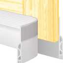 2 x Door Draft Stopper,Door Sweep for Bottom of Door,Weather Stripping Door Seal Draft Guard Blocker Noise Cold Air Insulation Soundproofing for Exterior Interior Home Improvement(White, 39")