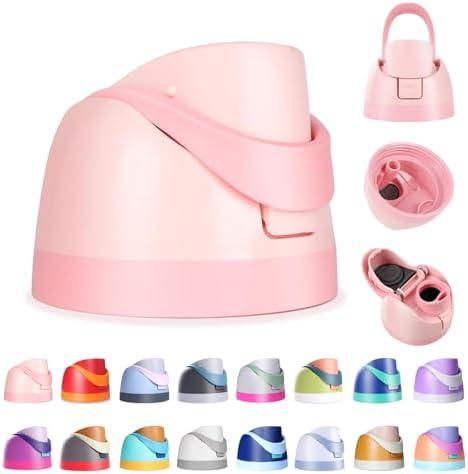Ruzkq Replacement Lid for Owala Freesip, Compatible with Owala Cup 16oz 24oz 32oz 40oz, One Button Water Bottle Top Lid Replacement Accessory, Leakproof, BPA-Free, Pink