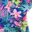 Girls Long Sleeve Swimsuit One Piece Bathing Suit Zipper UPF 50+ Rash Guard Swimwear Size 3-12T, 2XL