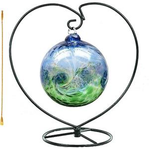 Ornament Display Stand with 1 Rope String Holder Home Wedding Decoration Rack (1, Heart) (Black)