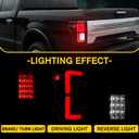 LED Tail Lights Assembly Compatible with Ford F150 2015-2020 Pickup Truck, Smoked Black Rear Lamp Brake Light for F-150 Accessorise, Driver and Passenger Side, Pair