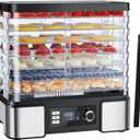 Food Dehydrator Machine Dryer for Jerky: Stainless Steel Dehydrater for Fruit Herb - Digital Food Drier for Meat Beef Dehydration (black)