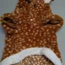 EXPAWLORER Dog Hoodie Christmas Reindeer Costume,Fluffy Christmas Dogs Sweater Cute Outfits,Warm Moose Coat Pet Clothes Winter for Puppy  Dogs S/M