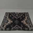 MUJOO Hallway Runner Rug 2'x8' Black,Long Boho Rug Runners Washable Non Slip Carpet for Entryway Kitchen Bathroom Bedside,Vintage Bohemian Distressed Farmhouse Non Slip Carpet,Floral