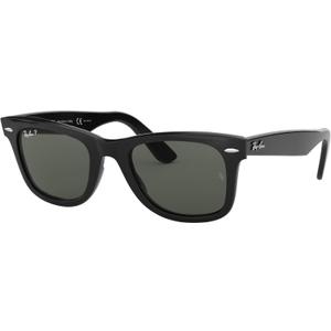 Ray-Ban RB2140 Original Wayfarer Sunglasses, Black/Green Polarized, 50 mm