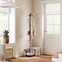 Black Cactus Shaped Coat Rack Hanger Freestanding