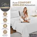 100% Organic Cotton Sheets King Size - 4 PC Organic King Size Sheets Set - Soft, Comfy, Breathable & Cooling - 16 Deep Pockets, Easy-Fit, Extra Soft Percale Bedding Set - White