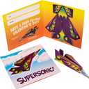 Kangaroo 28 Pack Flying Paper Airplanes Valentines Day Cards for Boy & Girl with Envelopes & Stickers - Valentines Day Cards for Kids School - Valentine Bulk Party Favors Classroom Gift