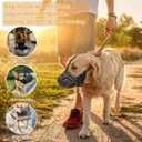 Dog Muzzle, Silicone Dog Muzzle, Durable, Breathable, Anti Bite, Anti Barking, Allow for Drinking Water, Adjustable Strap, Suitable for Dogs (Black, XL)