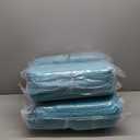 downluxe Outdoor Chair Cushions Set of 6 for Patio Furniture, Water-Resistant Square Corner Patio Chair Cushions with Ties, High Density Foam Outdoor Seat Cushion, 18.5" X 16" X 3", Teal